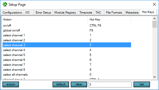 CEDAR Cambridge Hot Keys