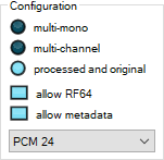 CEDAR Cambridge saving processed and original audio in a single file