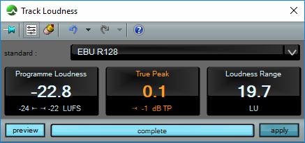 CEDAR Cambridge Track Loudness